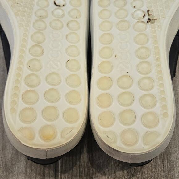 ECCO Soft 7 Woven Leather Slip On Sneakers Women 39 US 8 - 8.5 Black Casual - Picture 11 of 12